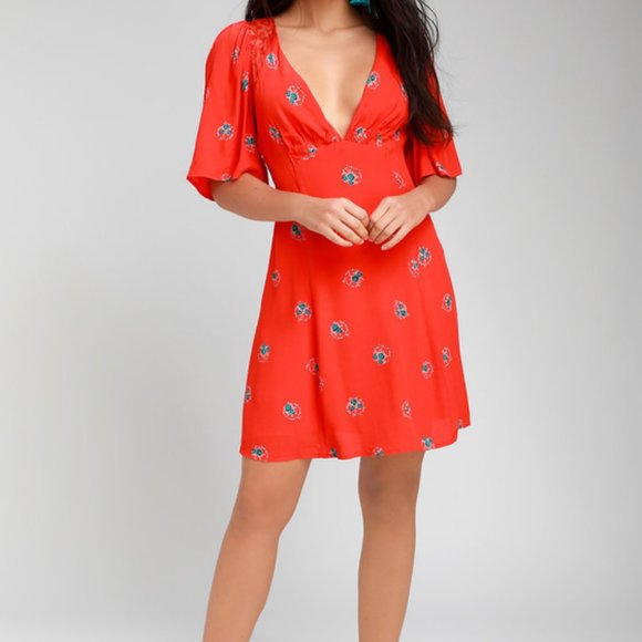 Free People Dresses & Skirts - Free People Mockingbird Mini Dress Size 2